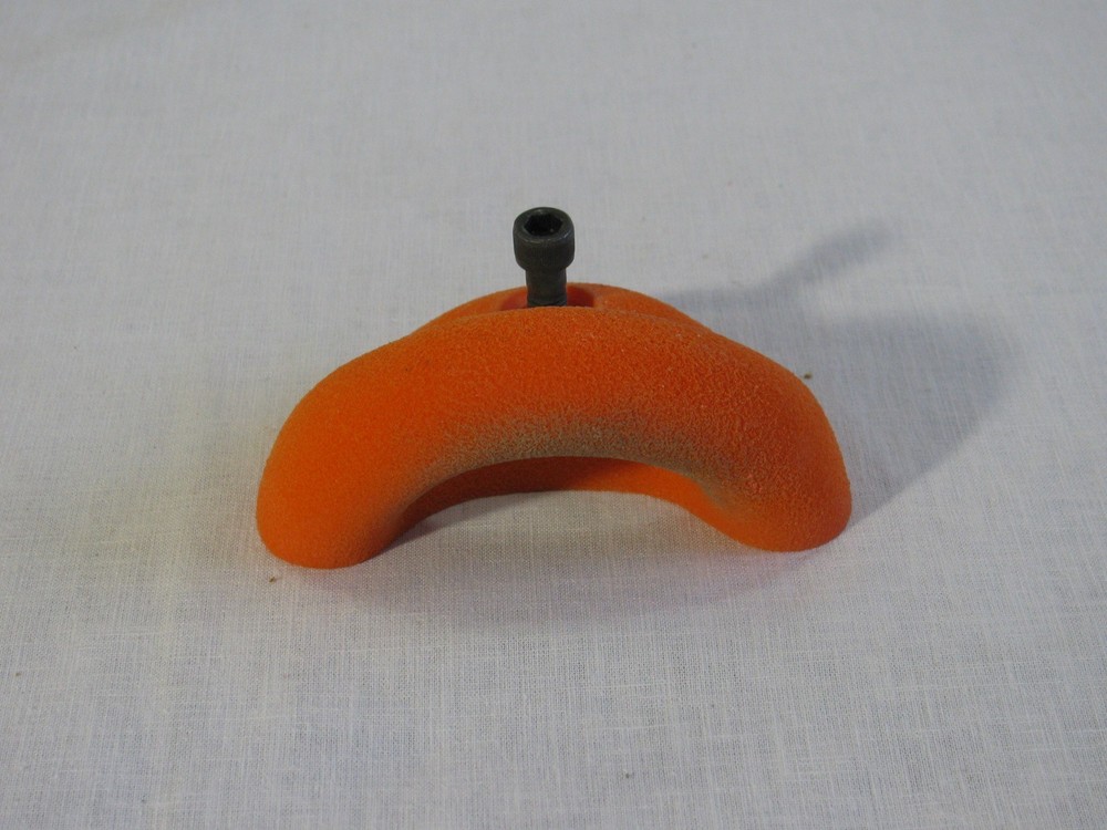 Atomik? Open Handle Climbing Wall Hold w/Bolt, Orange, Unbranded