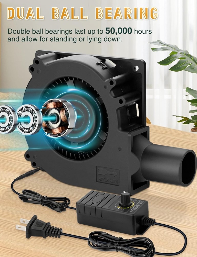 with 110v-240v AC Plug Variable Speed Controller, Squirrel cage blower fan fo...