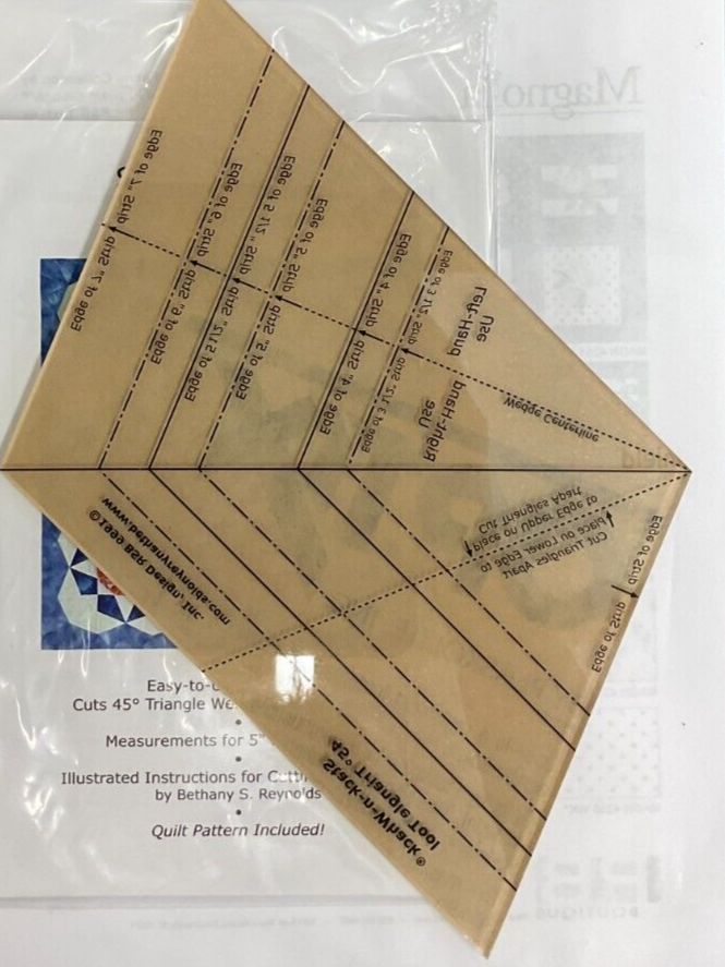 BSR DESIGNS - STACK-N-WHACK 45 DEGREE TRIANGLE TOOL & PATTERN