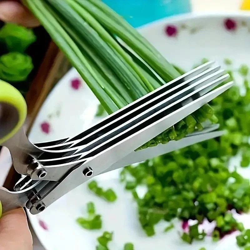 Multifunctional Multi-layer Kitchen Scissors for Cutting Onions Vegetables