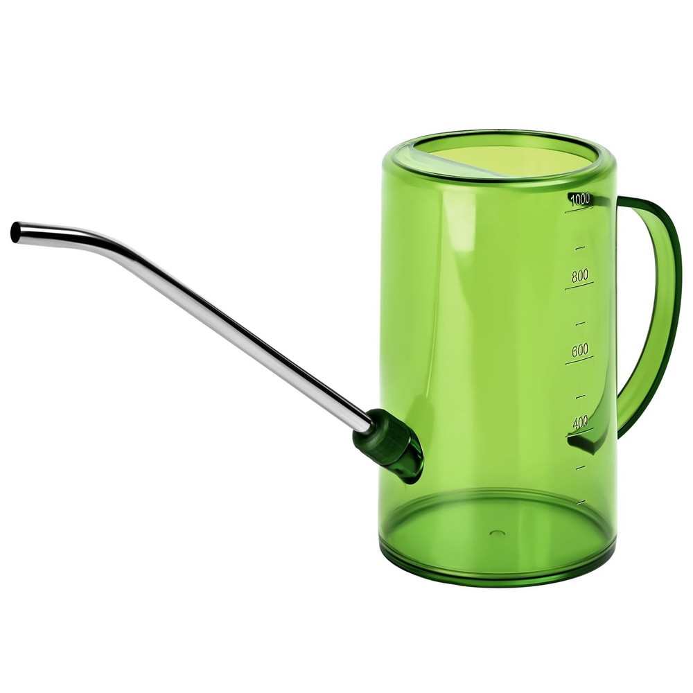 Plastic Watering Can - with Long Spout - 1/4 Gallon - 34 Oz - Green