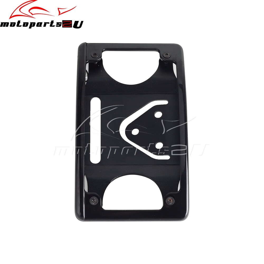 Curved Laydown License Plate Mounted & LED Light Plate Frame for Harley-Davidson