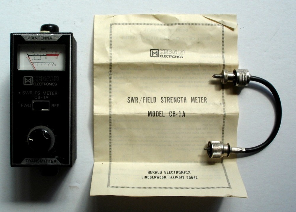 Herald Electronics SWR Field Strength Meter CB-1A in Box