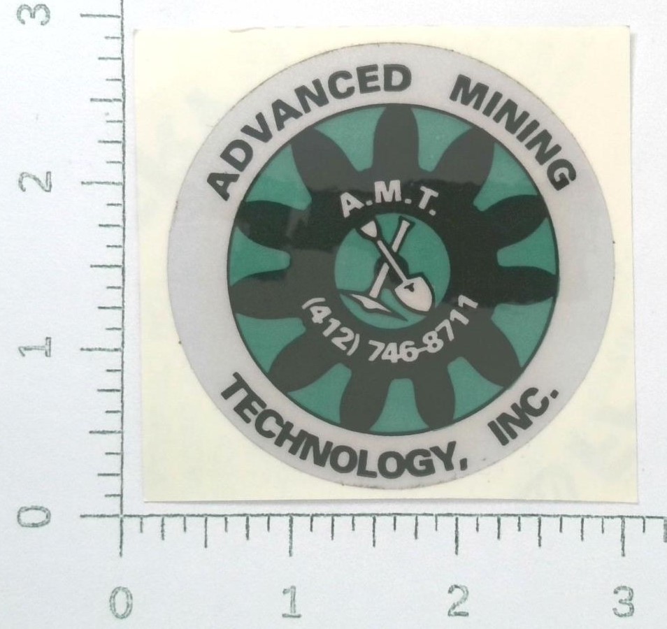 Vintage Advanced Mining Technology Inc AMT Sticker Decal