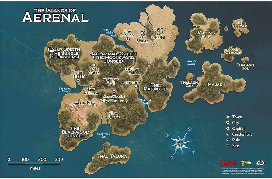 Eberron Map 28"x18" Game Mat D&D Game Force Nine New