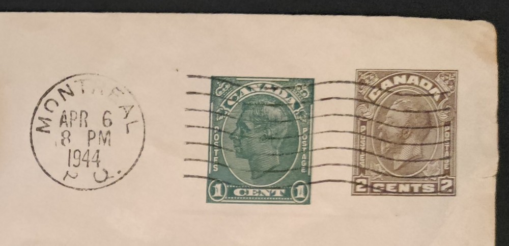 CV166 CANADA POSTAL STATIONERY 1933 KGV EN56a