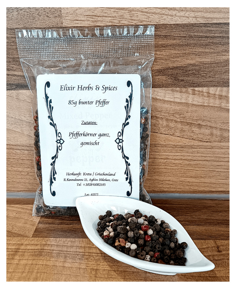 Greek Pepper Whole Red Mixed Black Set Elixir Herbs & Spices #77