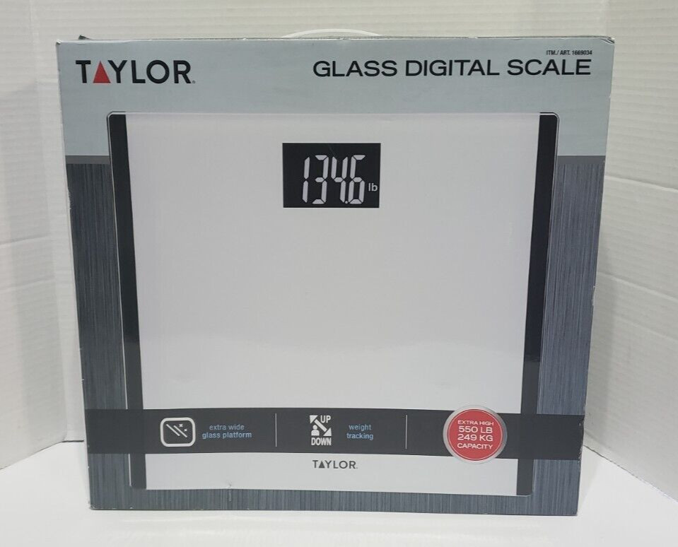 New in Box Taylor Glass Digital Bath Scale 1669034