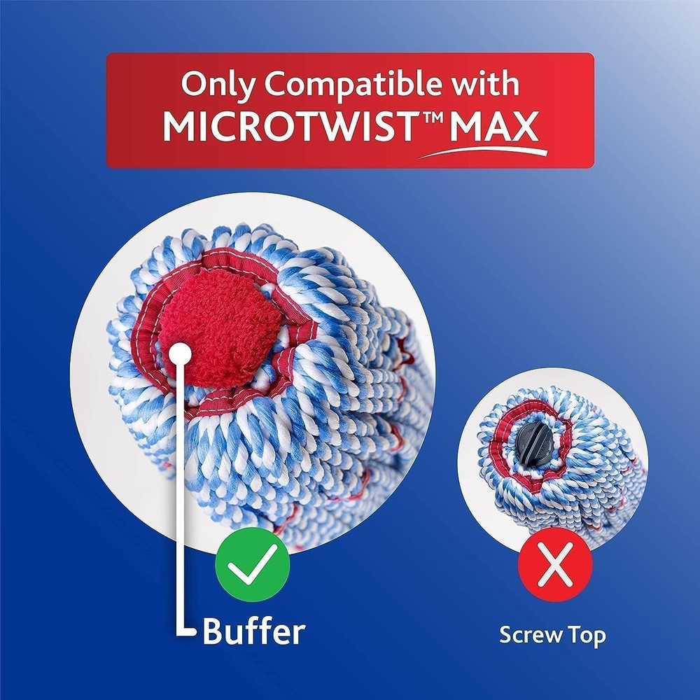 O-Cedar MicroTwist MAX Microfiber Mop with 2 MicroTwist MAX Refills and Citru...