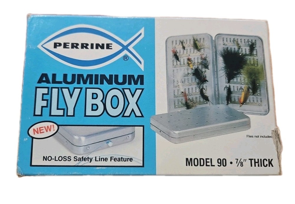 New Vintage Perrine fly box original box, free shipping