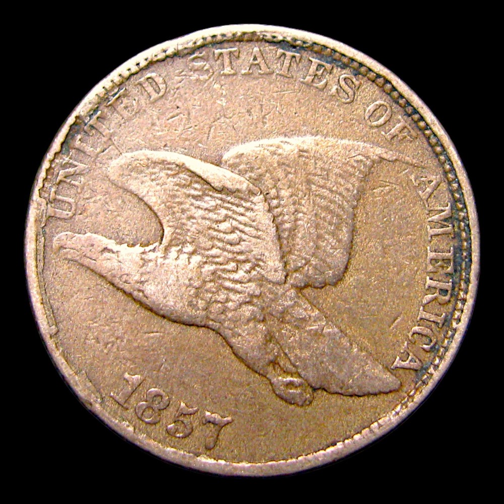 1857 Flying Eagle Cent Penny ---- Nice Coin ---- #134K