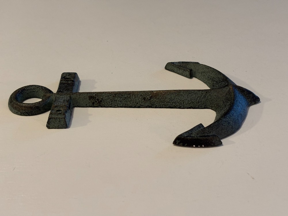 Cast Iron Anchor Decoration 8" Inch
