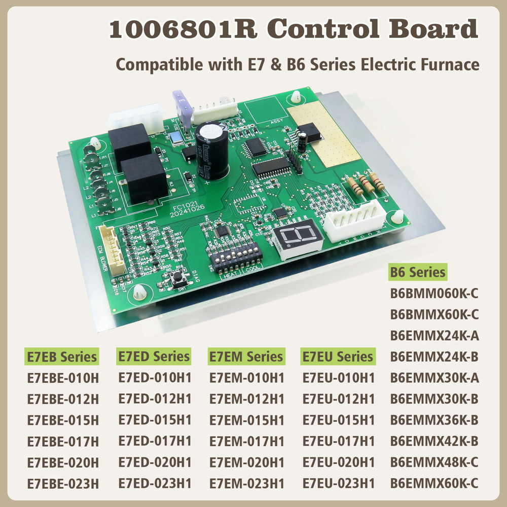 1006801R Control Board for Nordyne E7 & B6 Series