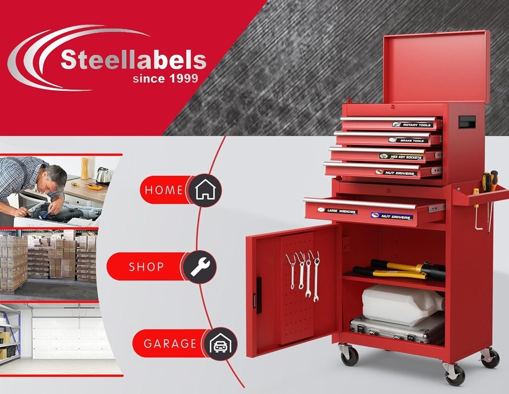 Ultimate Master Magnetic Toolbox & Socket Label Set 447pc + 90 Toolbox Labels