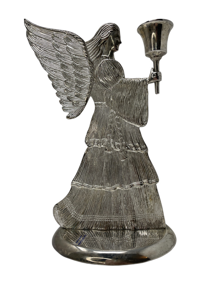 Wm Rogers & Son Silverplated Angel Candle Holder