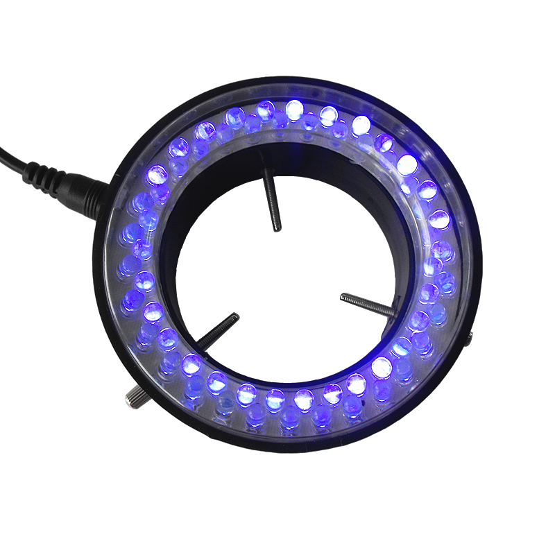 Purple UV Light Microscope Light LED Ring Lamp 60mm Inner Diameter US