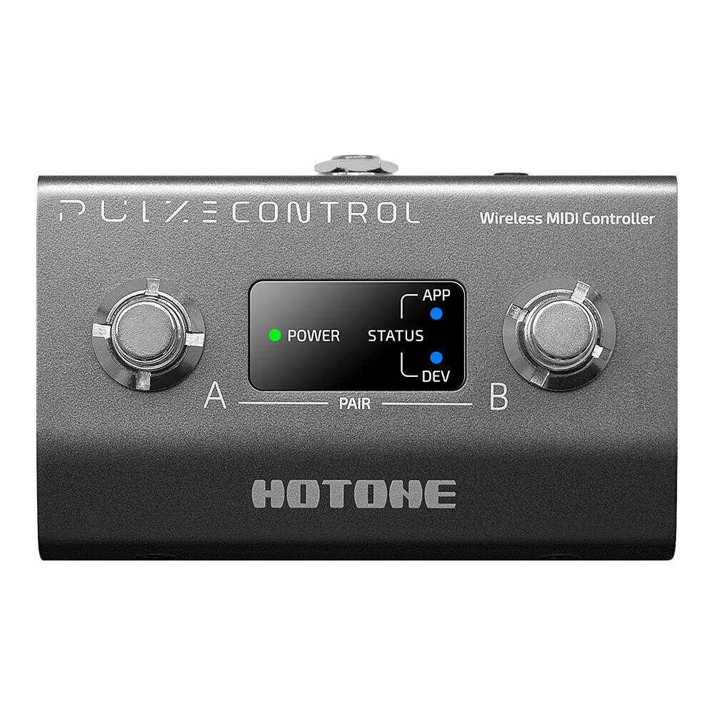 Hotone Pulse Control 2-Taste Wireless BT MIDI Fuß Controller Pedal