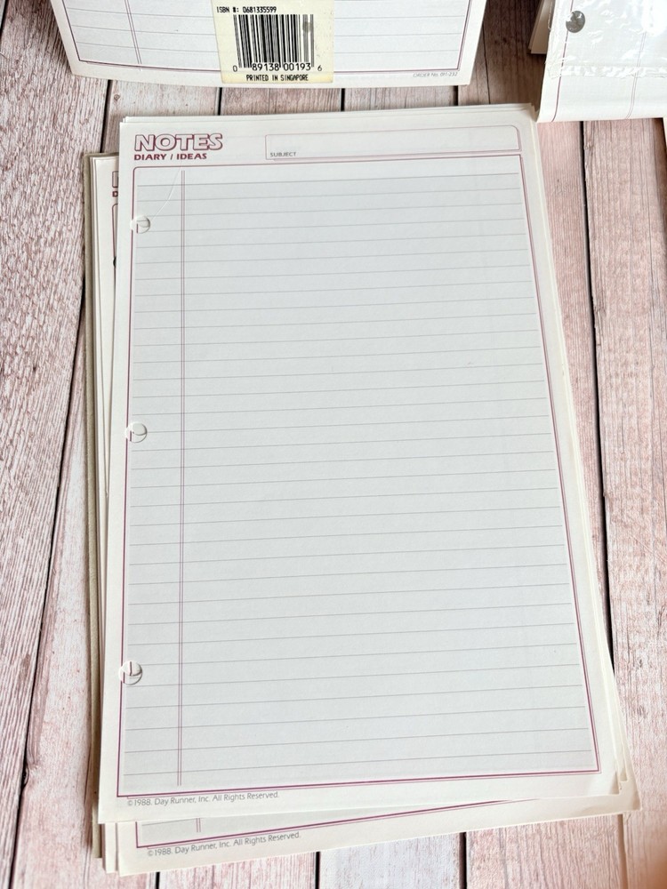 New DayRunner #011-232 #011-215 Project Planner, Things To Do & Extra Notes