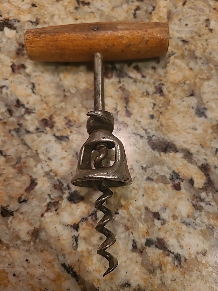 Vintage Wood Handle Corkscrew
