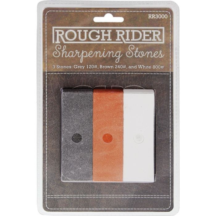 Rough Ryder Sharpening 3pc Stone Set Coarse Medium Fine Grit