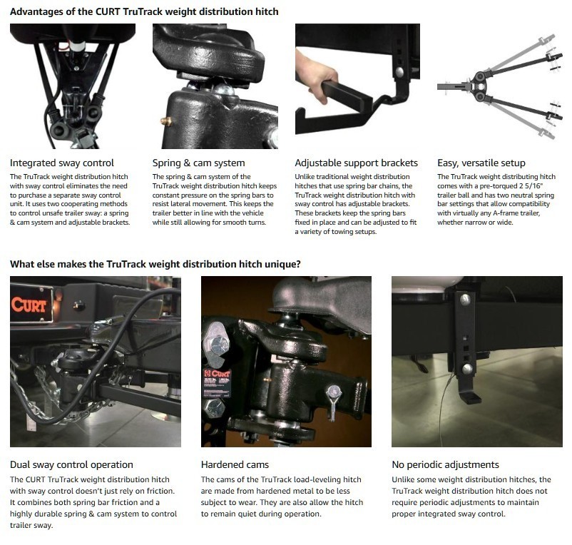 CURT 17509 Replacement TruTrack Weight Distribution Hitch Head