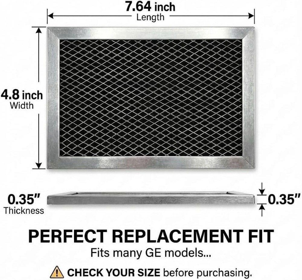 High-Quality Charcoal Filter for GE Microwave, 2 Pack