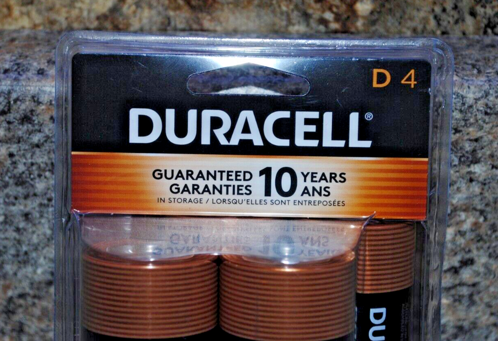 Duracell D4 Battery 4-Pack