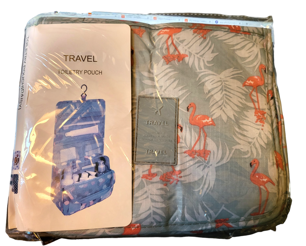 Foldable Toiletry Bag Organizer Hanging Cosmetic Storage Bag - New