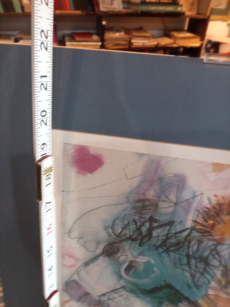 Abstract Rodeo Horse Signed and Matted