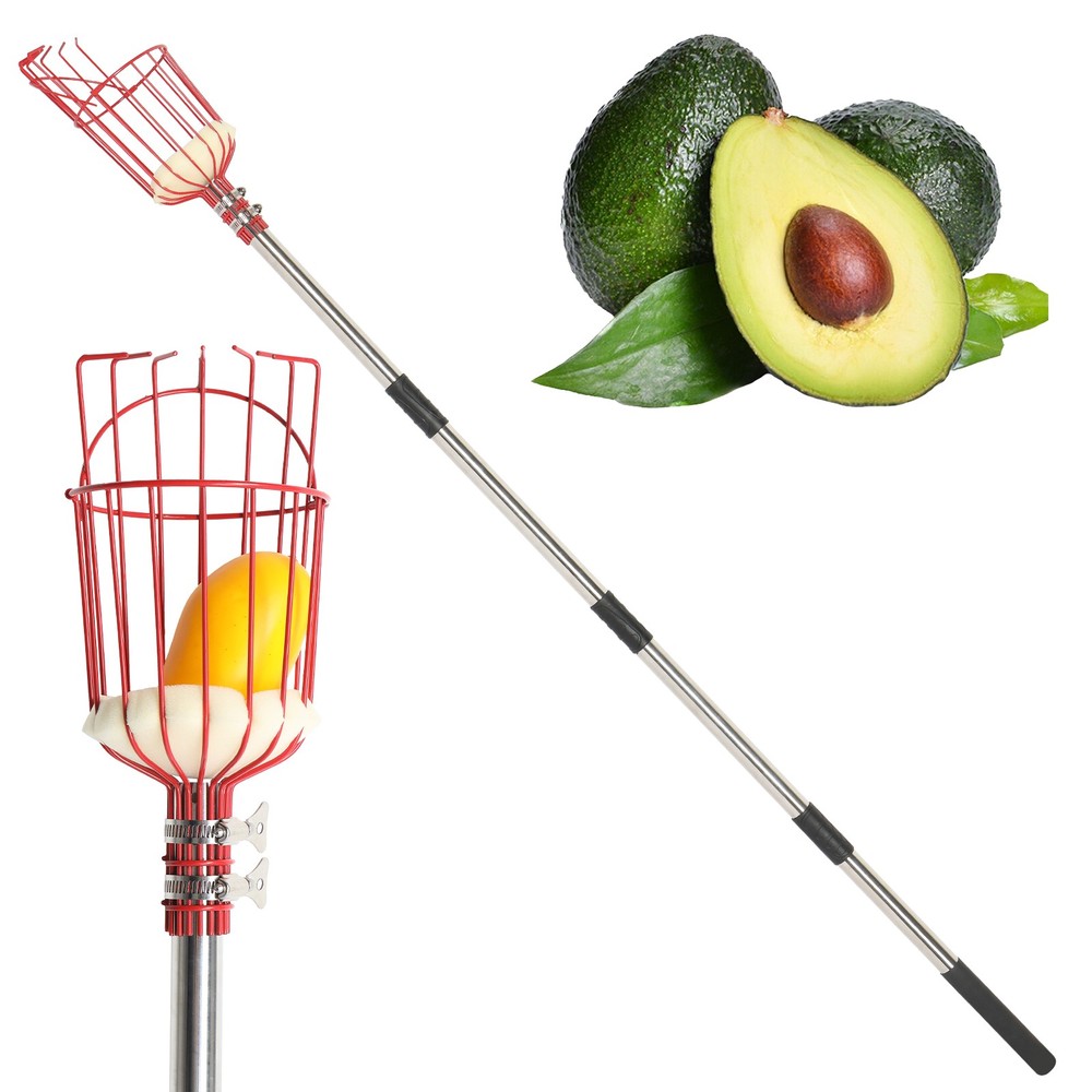Fruit Picker Tool, 13FT Fruit Picker Pole with Basket , Apple Fruit Picker