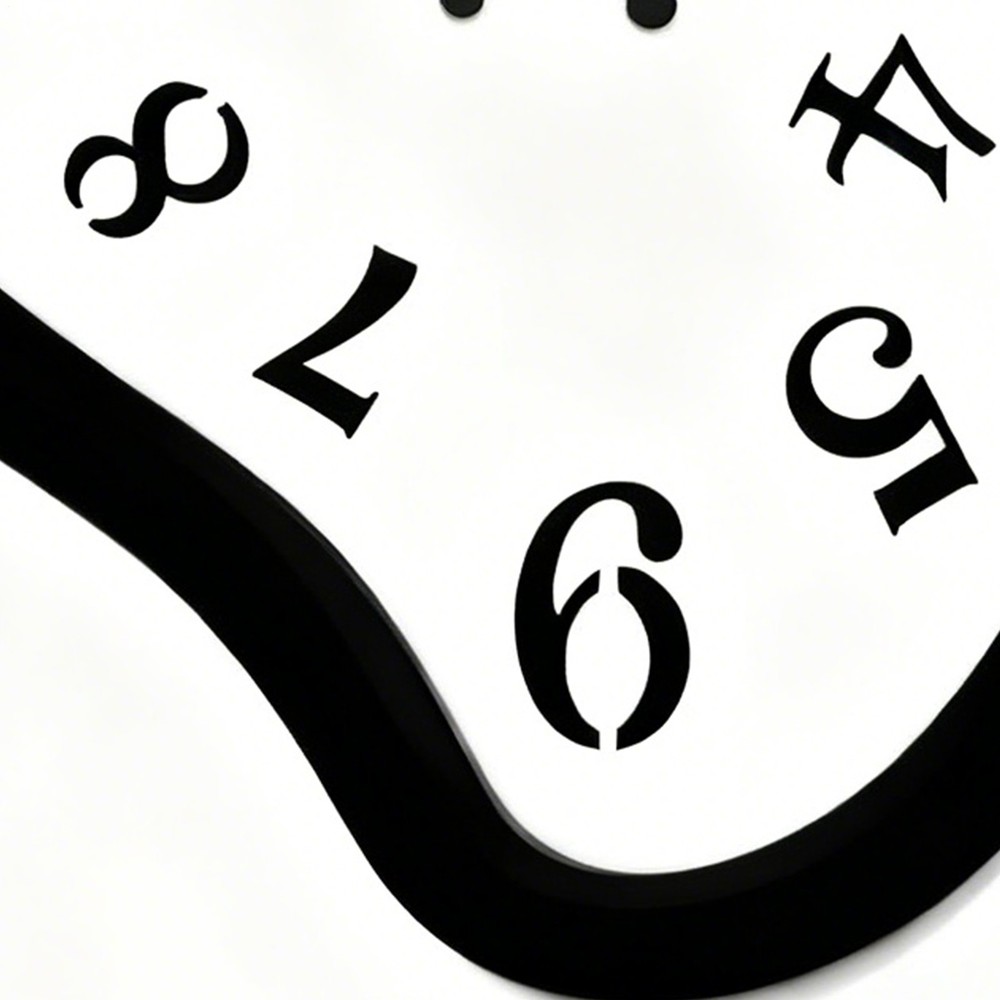 Irregular Wall Clock Retro Non-Ticking Modern Analog Wall Clock Silent Clock