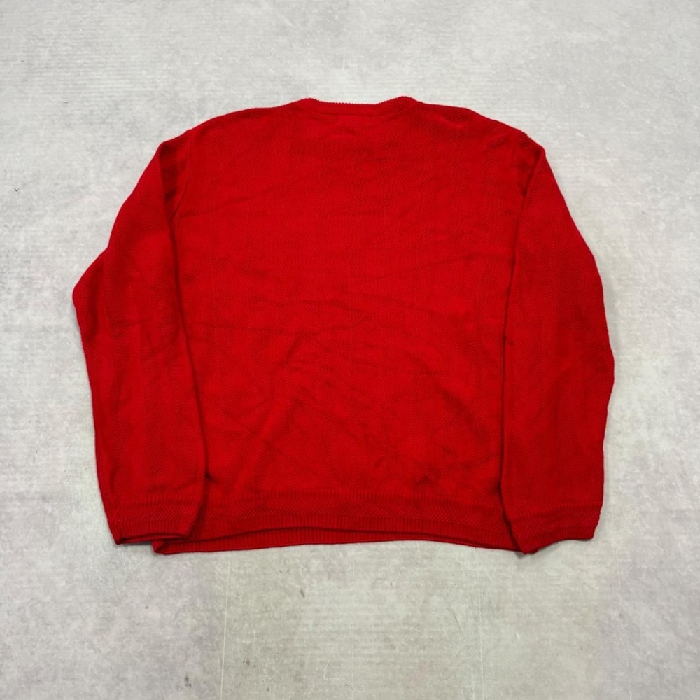 Vintage Chaps Knitted Jumper patterned pullover chunky knit sweater with Men's