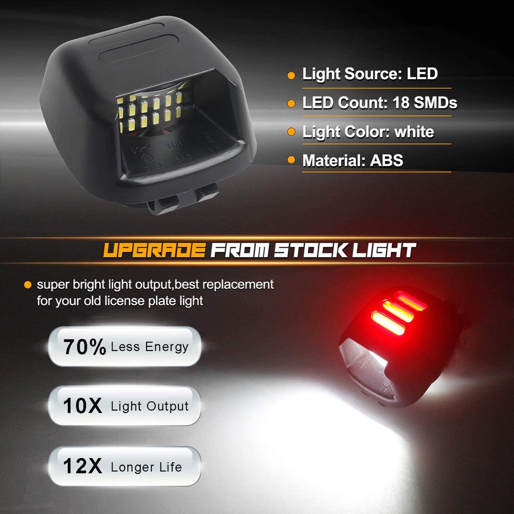 2 License Plate Light Bumper For Nissan Frontier D40 Armada Titan Xterra Equator