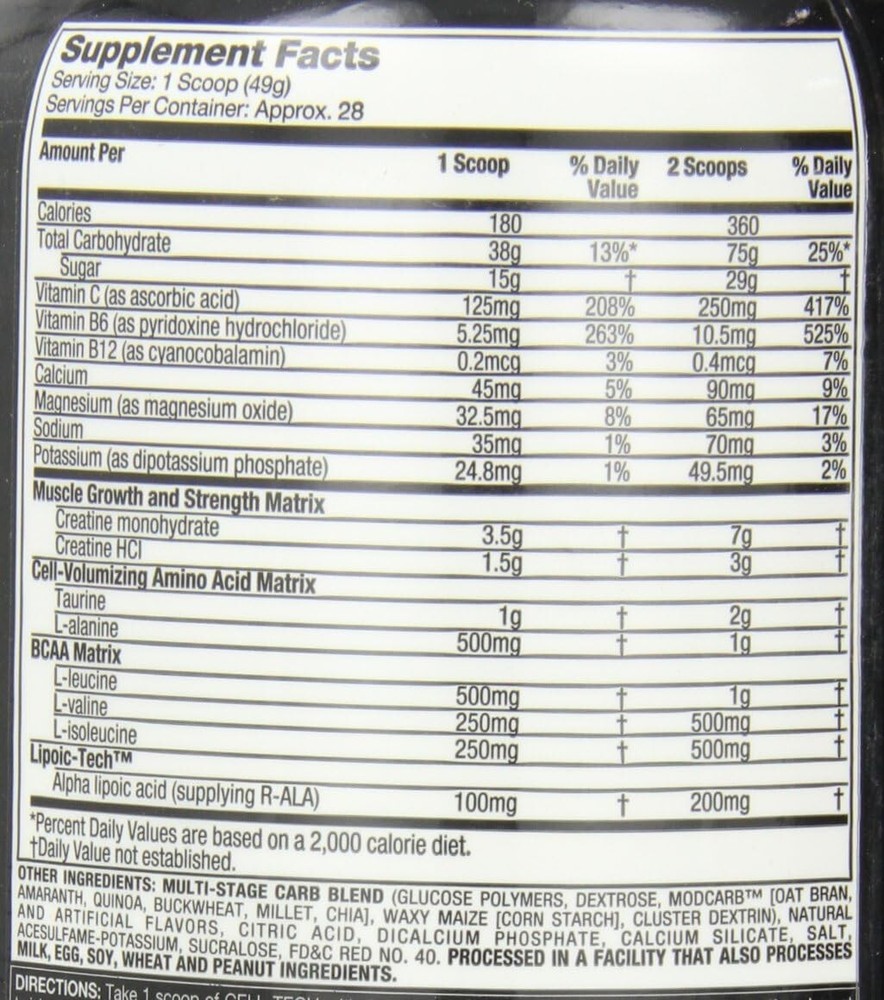 Cell-Tech™ Creatine, Fruit Punch, 6 lb (2.72 kg)