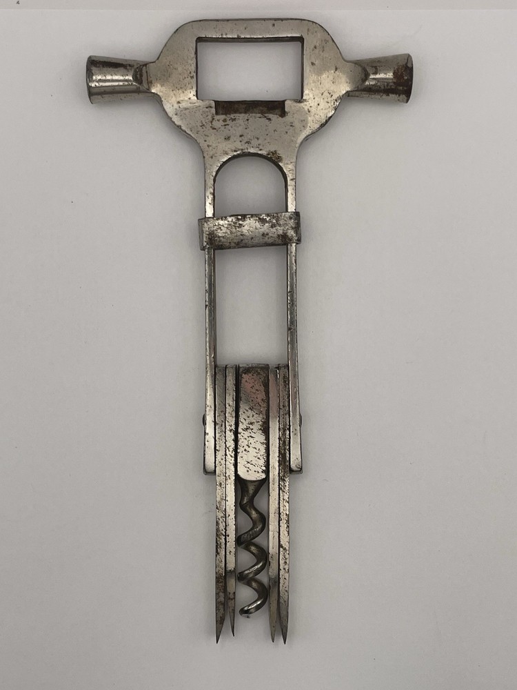Vintage German Combination multi-tool Corkscrew Hammer Bottle Opener Circa 1936