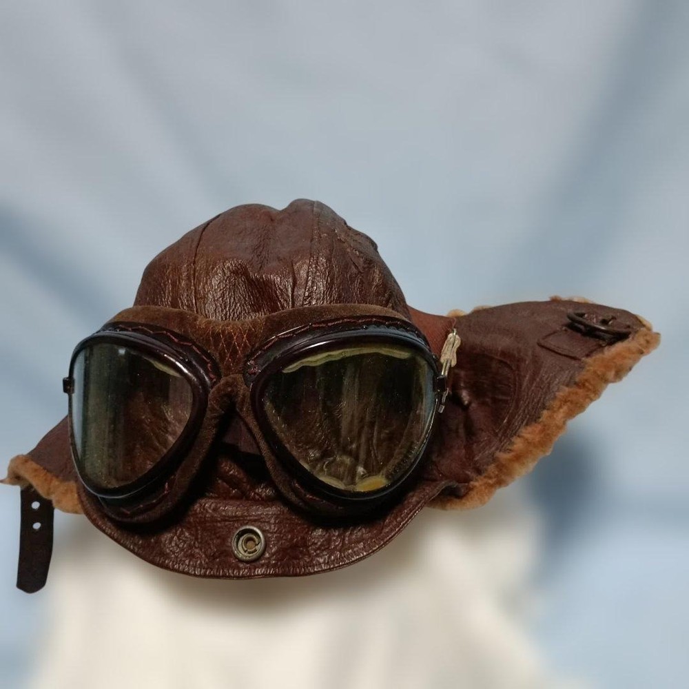 Authentic Japanese Navy Winter Flight Cap & Goggles Set