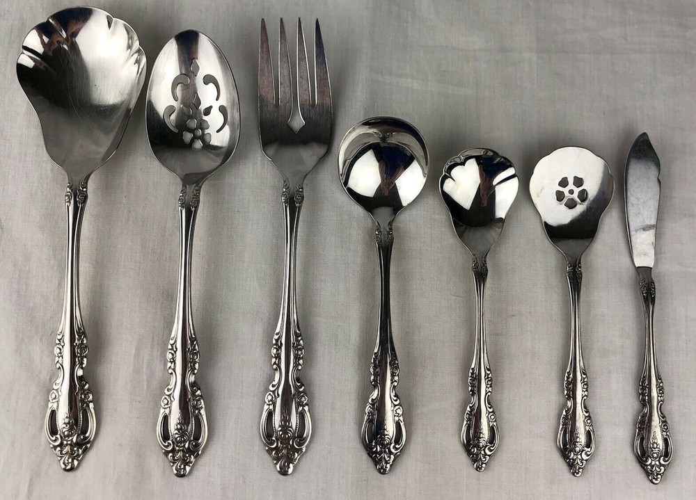 Oneida Community Brahms Stainless Flatware 7 Serving Pc Sauce Ladle Meat Fork