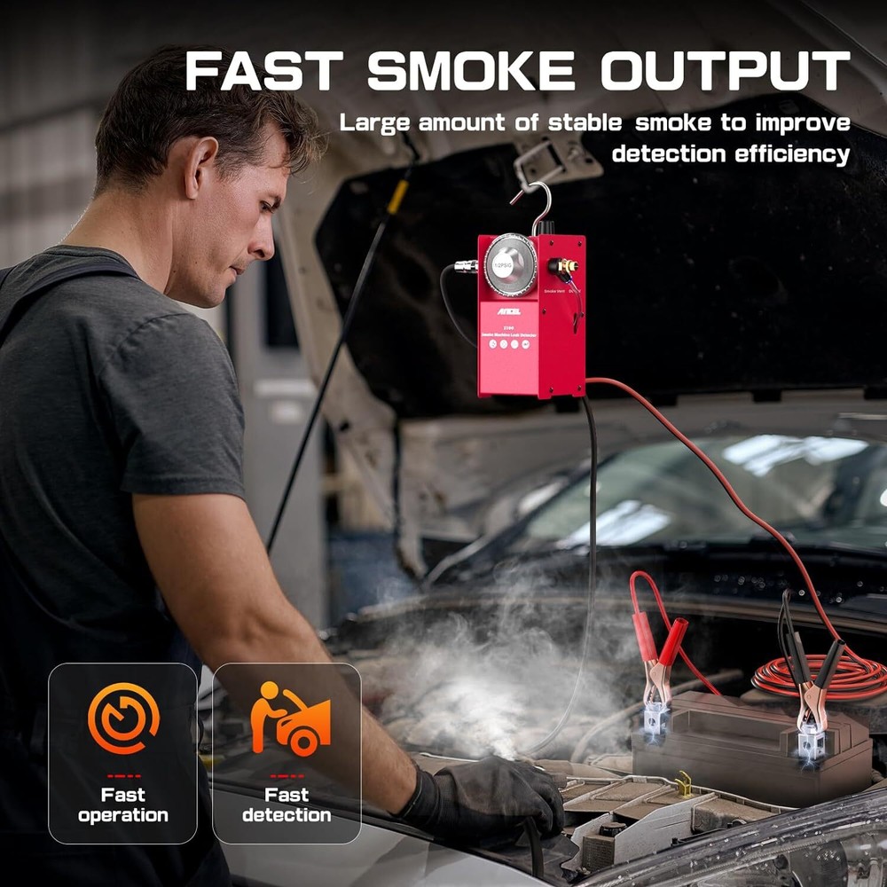 Automotive EVAP Smoke Machine Leak Detector Fuel Pipe System Diagnostic Tester