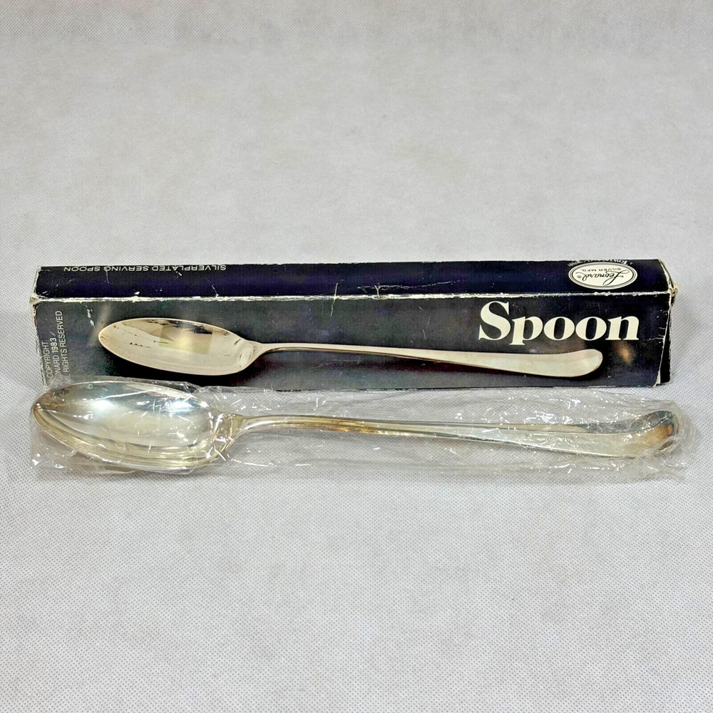 Leonard Silverplated Serving Spoon 8005 Towle Silver Company 1983