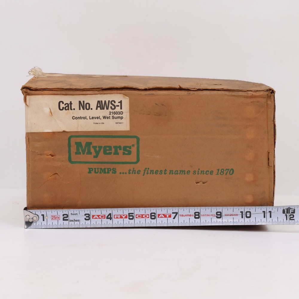 Myers AWS-1 Water Pump Level Control Switch Float Well Tank 1/2HP 2HP