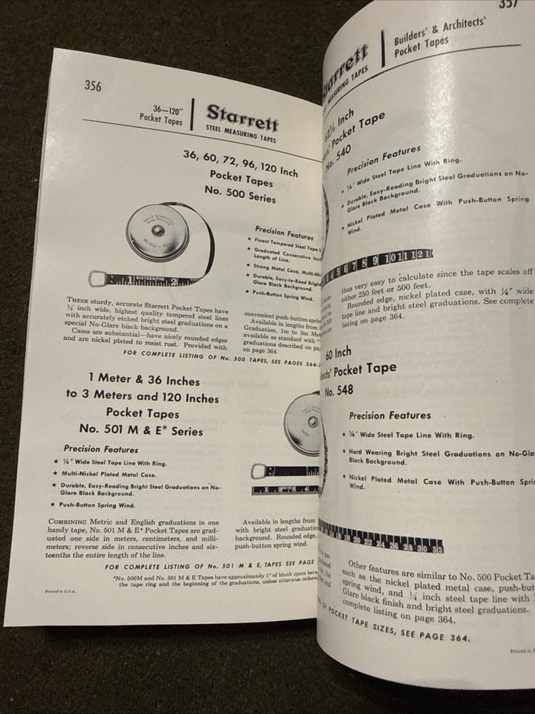 Starrett Catalog 75th Anniversary 🇺🇸