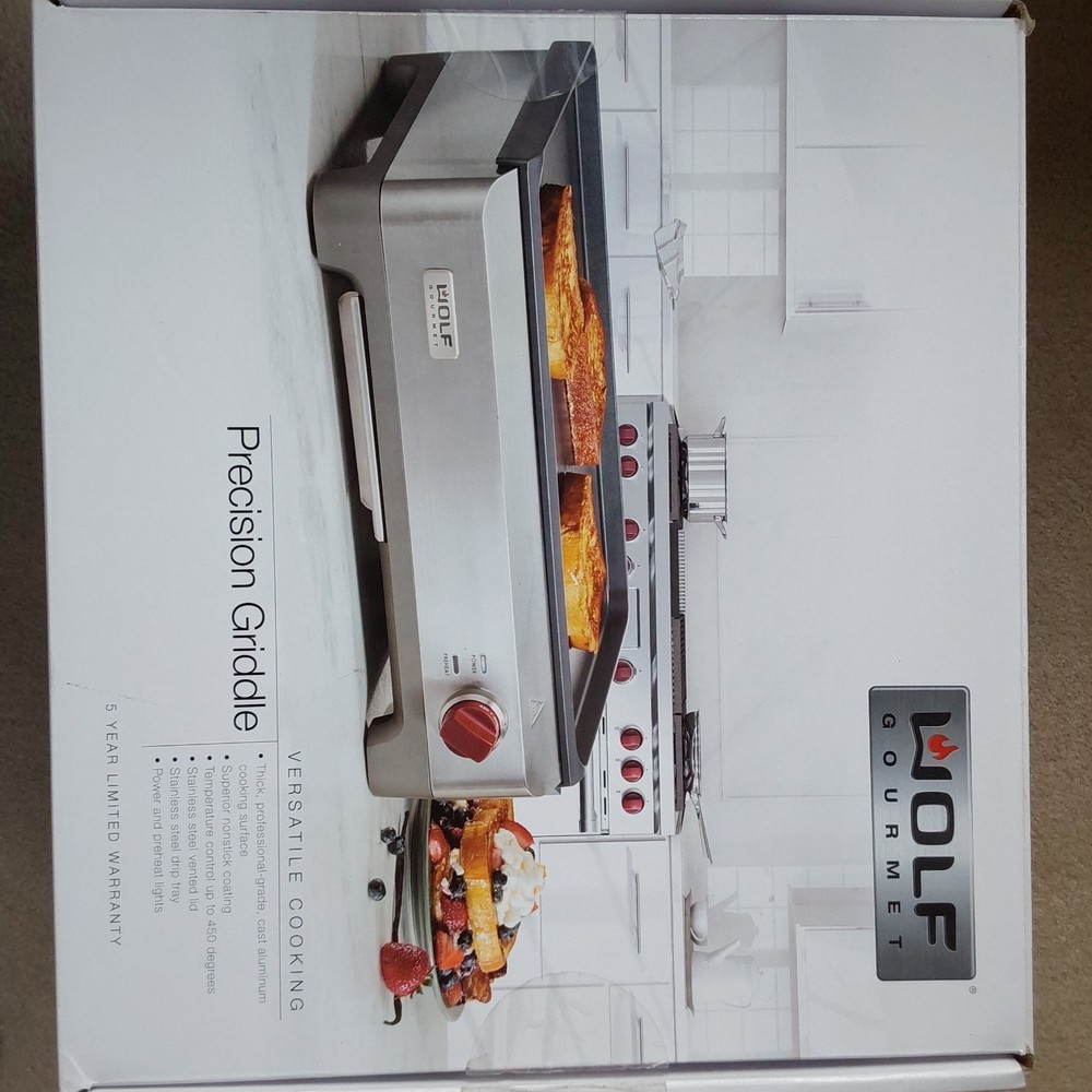 Wolf Gourmet WGGR100S Precision Griddle with Red Knob