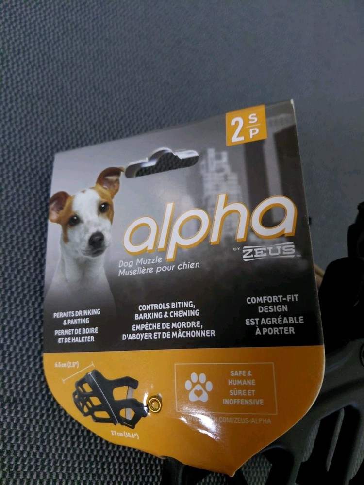 Zeus Alpha Dog Muzzle 2 S/P New With Tags