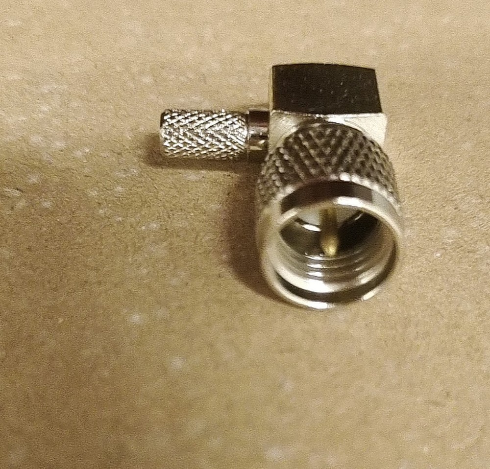 2X Replacement RF Coaxial Connector UHF Cable Plug Right Angle Adapter