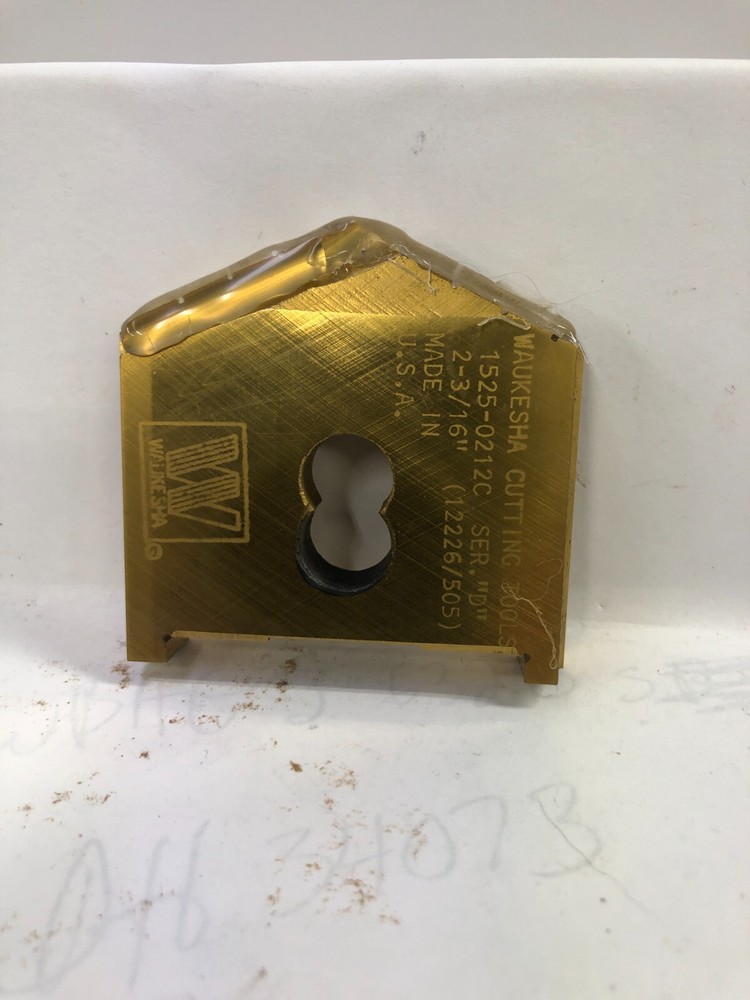 REPLACEABLE DRILL TIP - WAUKESHA - 2-3/16" - TiN COATED - HSS -