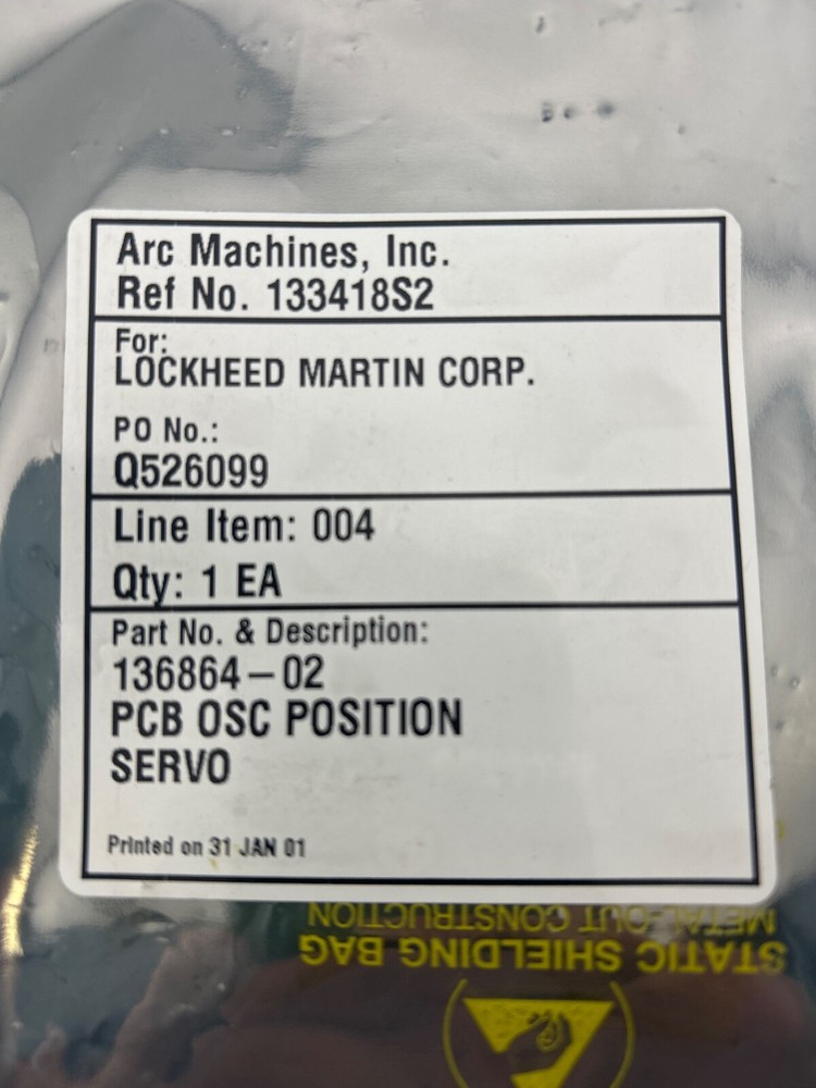 NEW AMI ARC MACHINES 136864-02 PCB OSC POSITION SERVO