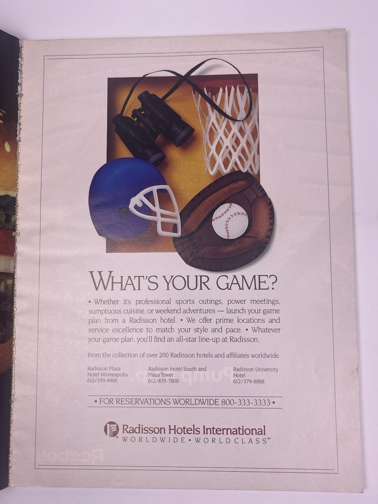 Minnesota Timberwolves Vs Boston Celtics Feb. 2 1990 TONIGHT Program 2nd Year