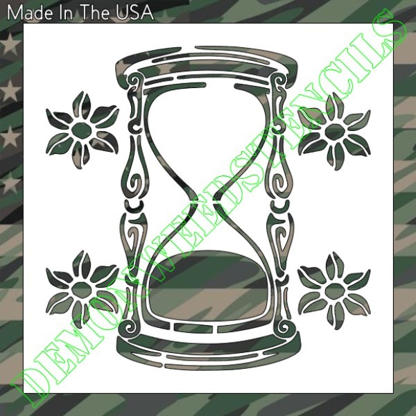 Plastic Stencil - Hourglass (SB158) (10" or 12")