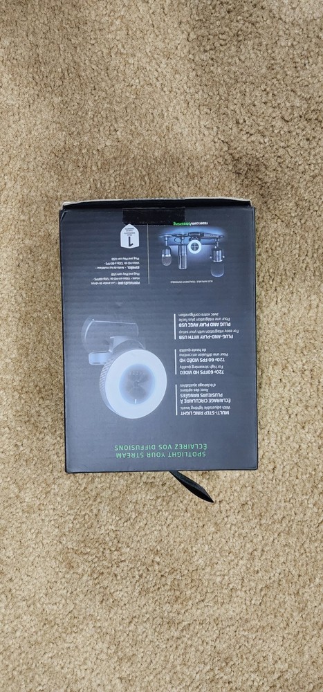 Razer Kiyo Webcam Multi-step Ring Light 60fps 1080p USB Black