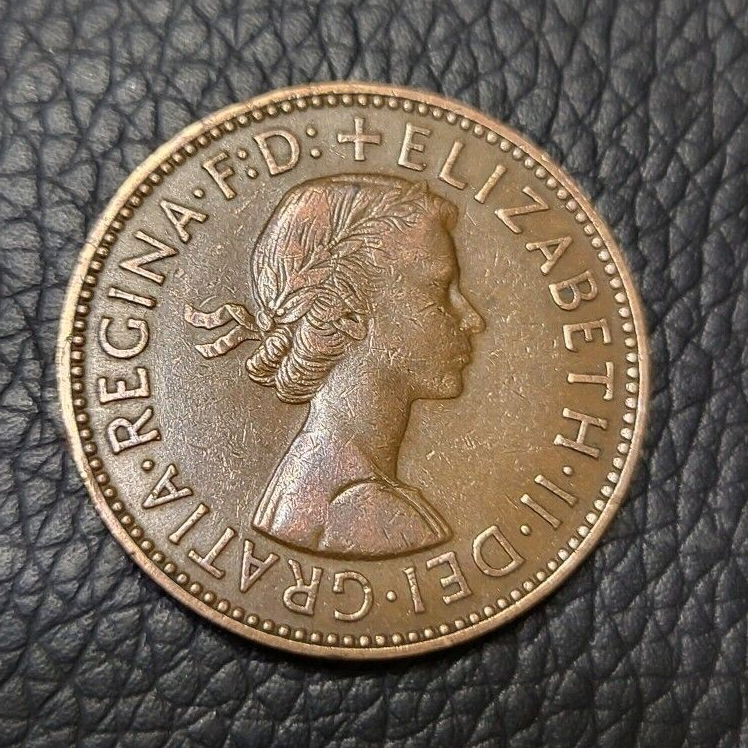 1958 Great Britain Half Penny Coin